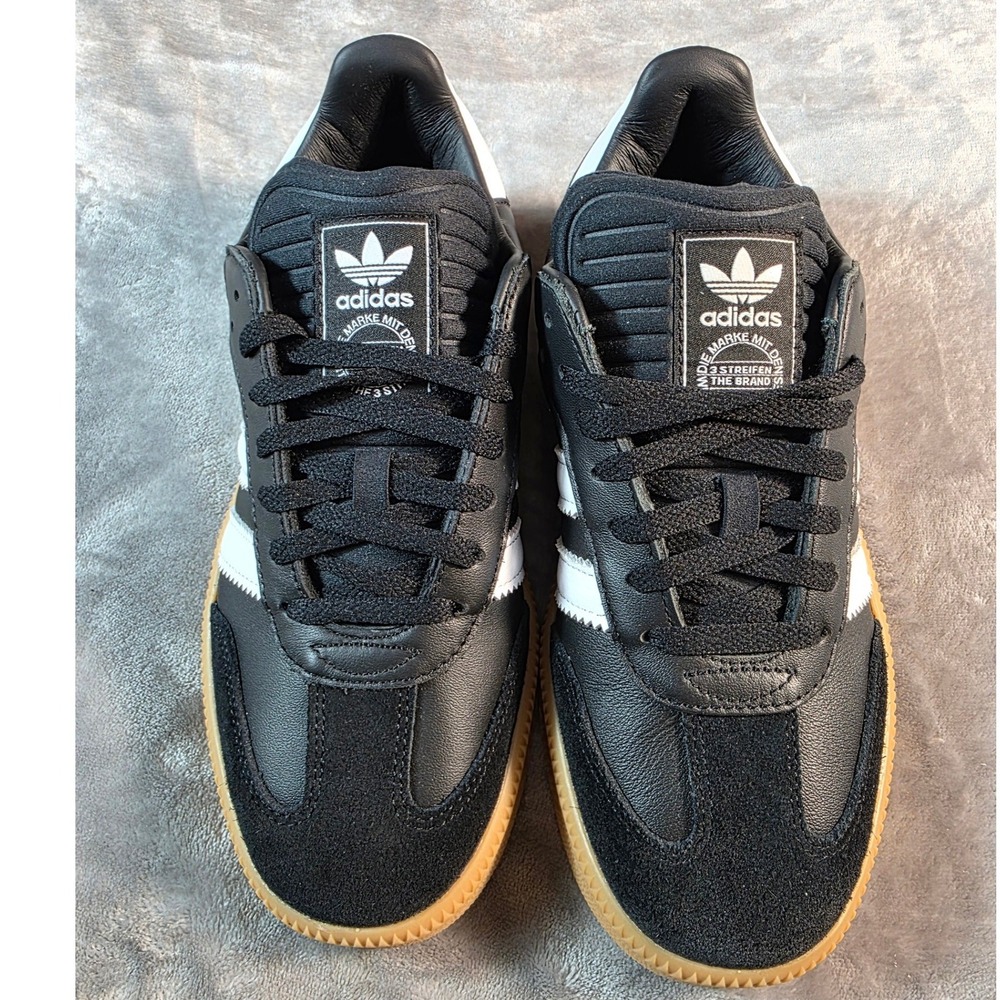 Adidas Samba XLG Sneakers Mens Size 9 Black White Gum Sole IE1379 Leather Suede - Picture 2 of 7